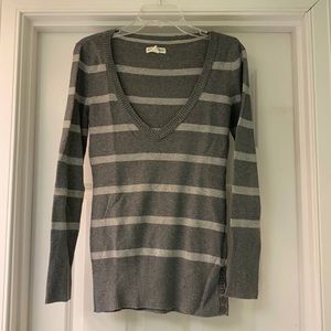 Gray striped Aeropostale sweater